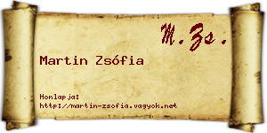 Martin Zsófia névjegykártya