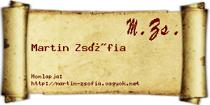 Martin Zsófia névjegykártya