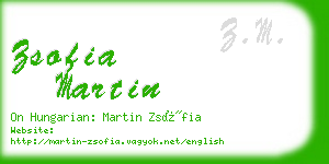 zsofia martin business card